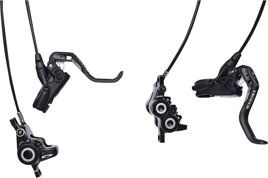 Magura MT Trail Sport Disc Brake Set - Front and Rear Set - Black & White