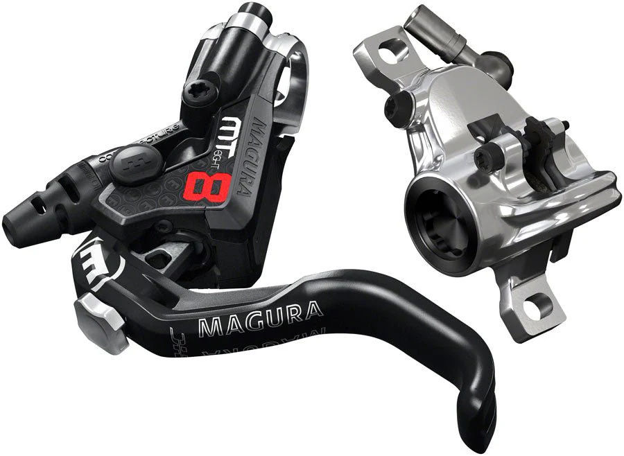 Magura MT8 Pro Disc Brake - Works as Front or Rear - Black & Chrome