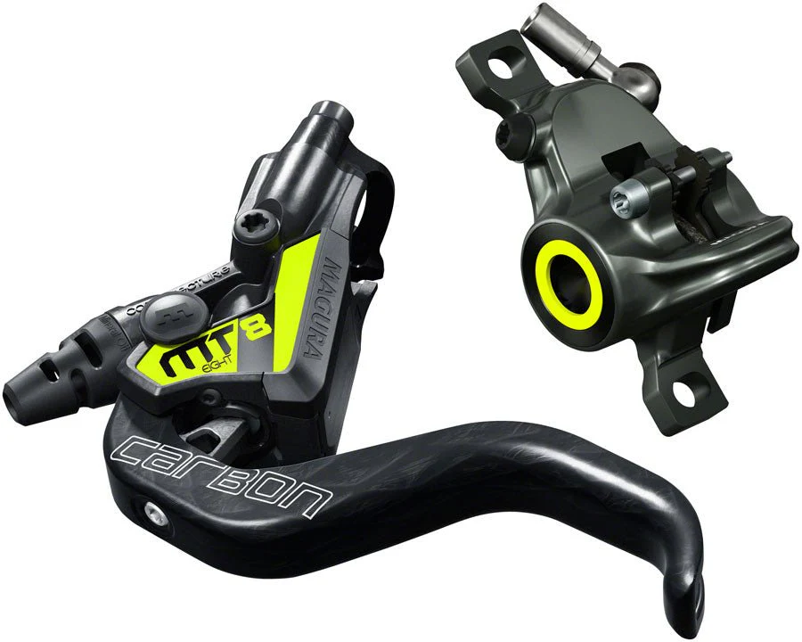 Magura MT8 SL Disc Brake - Works as Front or Rear - Gray & Yellow