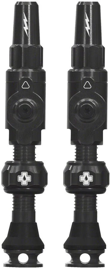 Muc-Off Big Bore Lite Tubeless Valve Stems - 35mm Length- Pair - Black