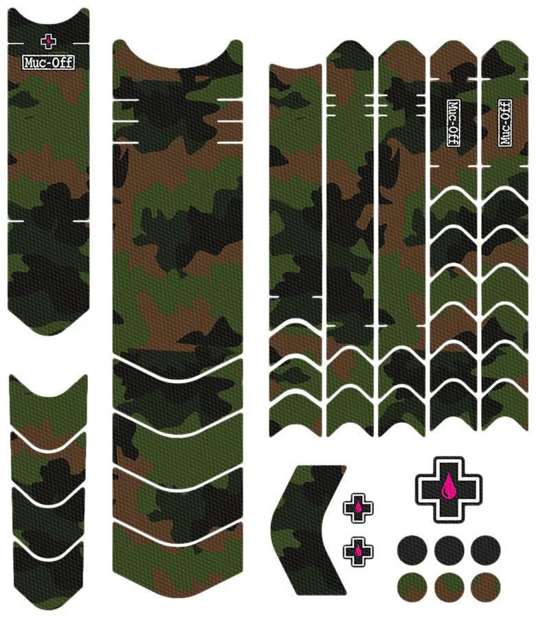 Muc-Off E-MTB Frame Protection Kit - 45-Piece Kit - Camo