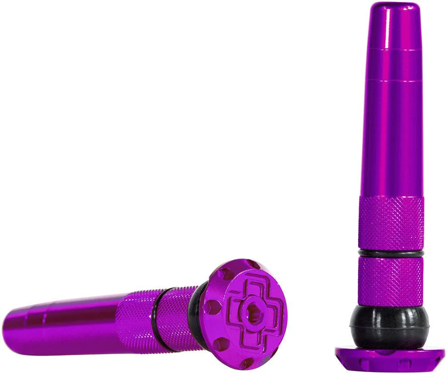Muc-Off Stealth Tubeless Puncture Plugs Tire Repair Kit - Bar-End Mount - Purple - Pair