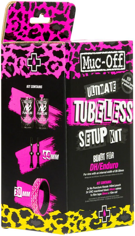 Muc-Off Ultimate Tubeless Kit - DH/Trail/Enduro - 30mm Width Tape - 44mm Valve Length - Image 2