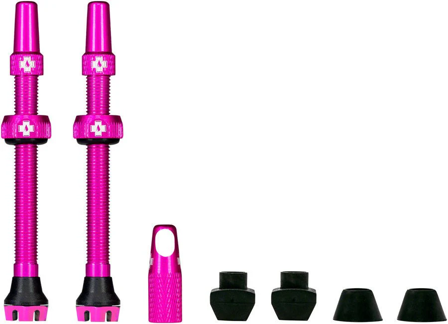 Muc-Off V2 Tubeless Valve Kit - Pink - 60mm Length - Pair