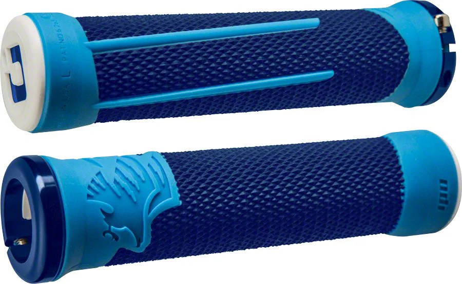 ODI AG2 Grips - Blue/LIght Blue Lock-On