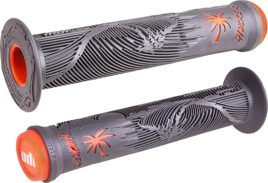 ODI Hucker Grips - Graphite/Orange Flange