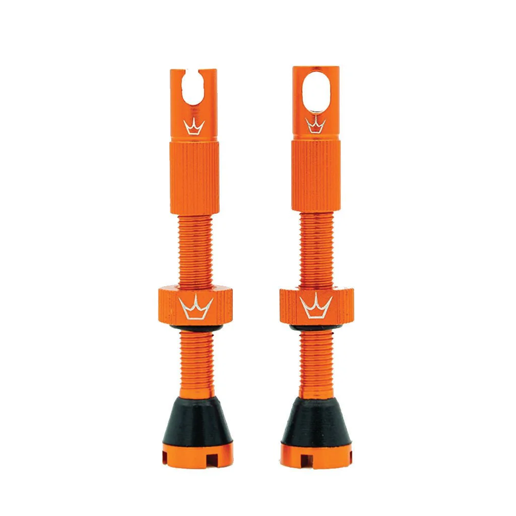 Peatys Alloy Presta Valve Stem Pair - 42mm - Mango