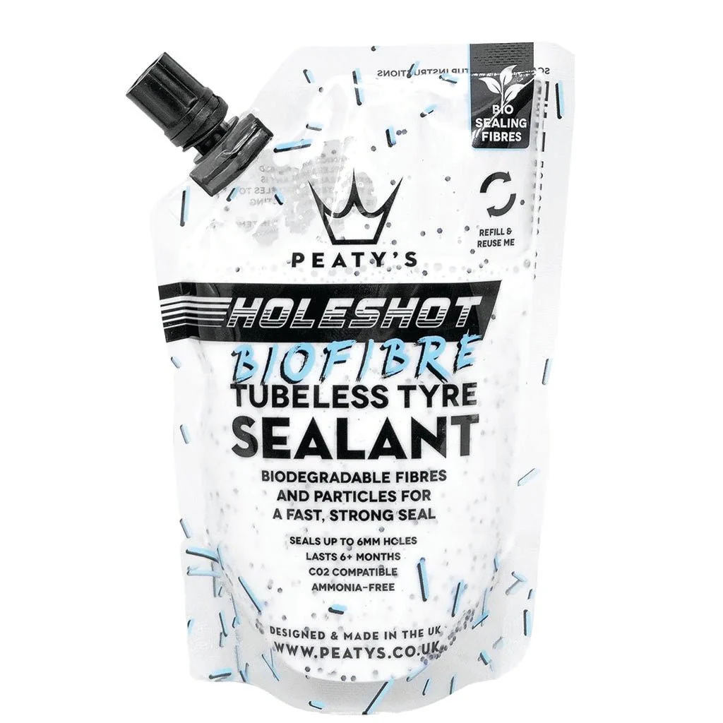 Peatys Holeshot BioFibre Tubeless Tire Sealant - 120ml Pouch