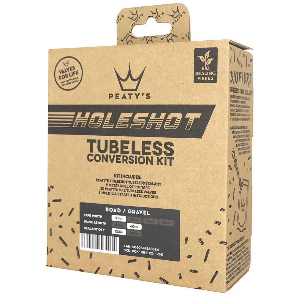 Peatys Holeshot Tubeless Conversion Kit - 21mm - Road/Gravel