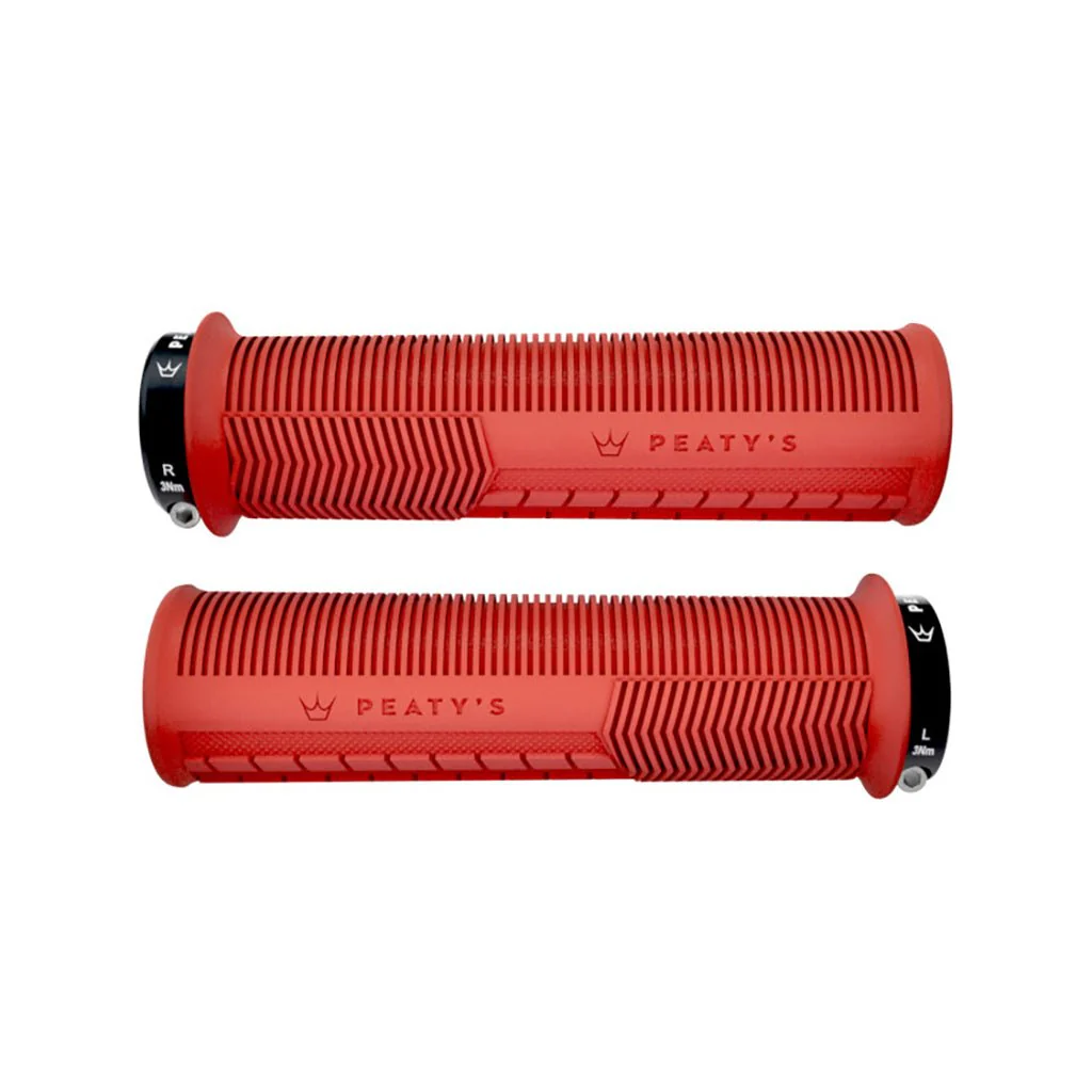 Peaty's Mushroom Thin Lock-On Grips - Red