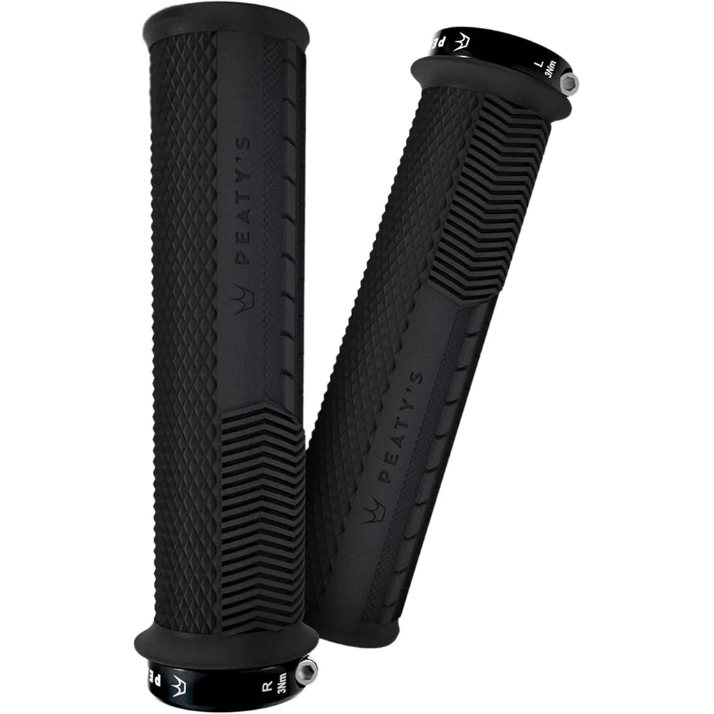 Peaty's Race Control Knurl Thick Lock-On Grips - Black