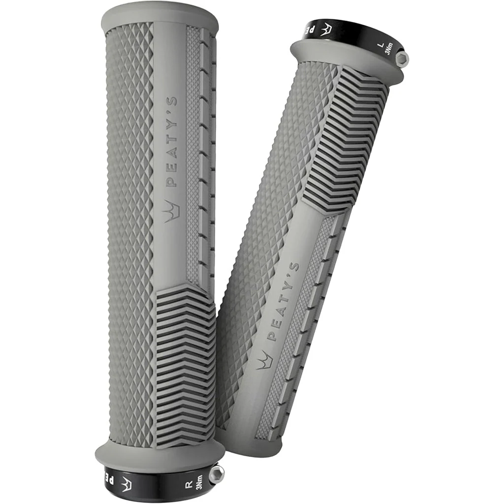 Peaty's Race Control Knurl Thin Lock-On Grips - Slate