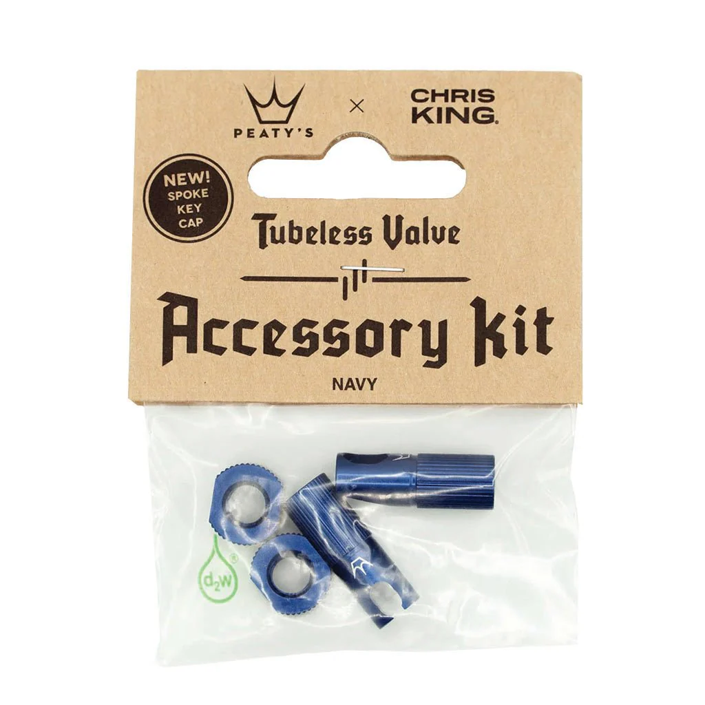 Peatys Tubeless Valve Accessory Kit Navy