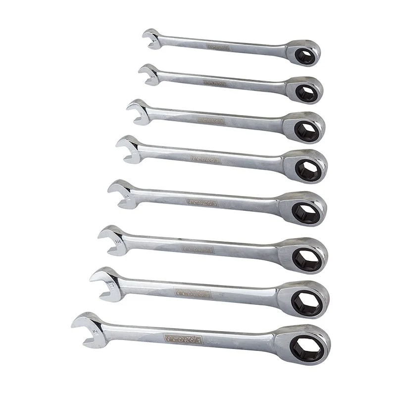 Pedros Ratchet Wrenches Ratcheting Wrench - Set of 8