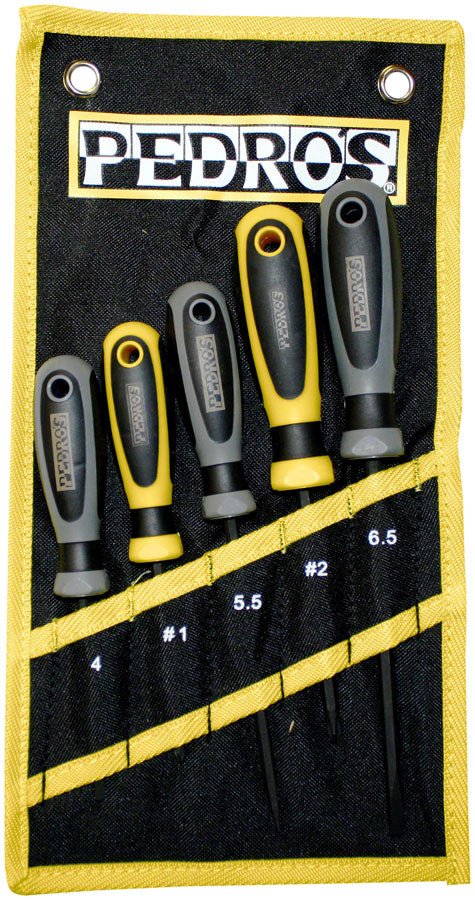 Pedros Screwdriver Set 5-Piece Bicycle Screwdriver Set With Pouch