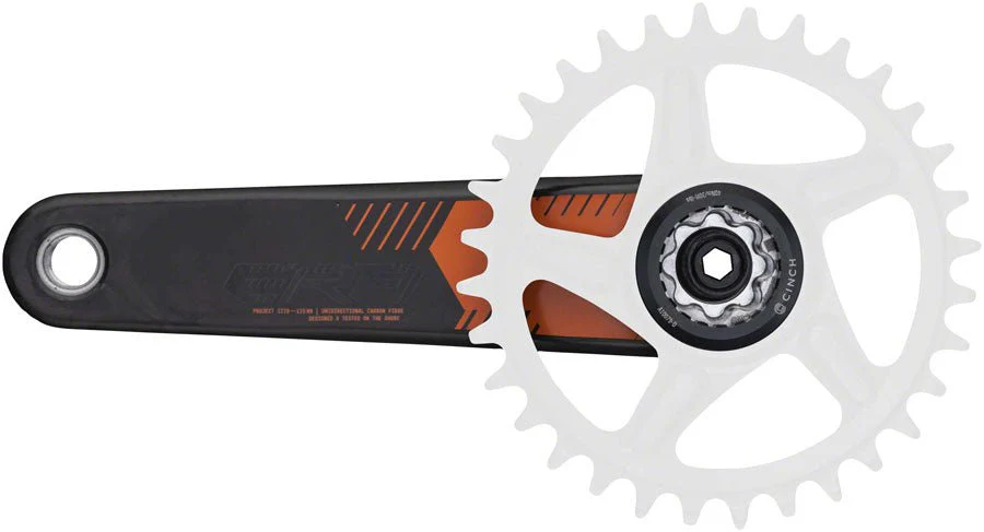 RaceFace ERA Carbon Crankset - 170mm Length - CINCH Interface - 136mm Spindle - Orange - Image 3