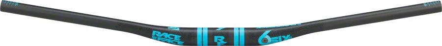 RaceFace SIXC Carbon Handlebars - 35mm Diameter - 820mm Wide - 20mm Rise - Black/Blue