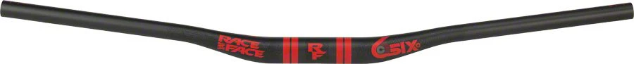 RaceFace SIXC Carbon Handlebars - 35mm Diameter - 820mm Wide - 20mm Rise - Black/Red