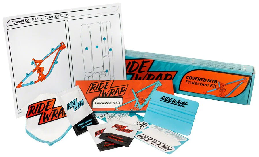 RideWrap Covered Dual Suspension MTB Frame Protection Kit - Gloss - Image 2