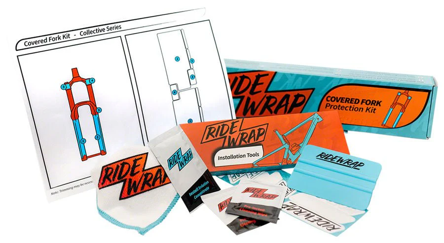 RideWrap Covered MTB Fork Protection Kit - Gloss - Image 2