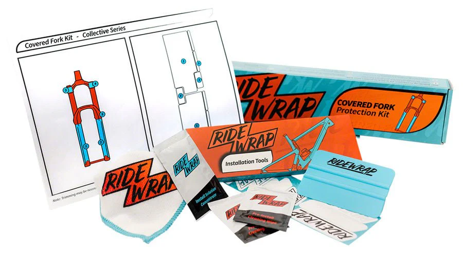 RideWrap Covered MTB Fork Protection Kit - Matte - Image 2