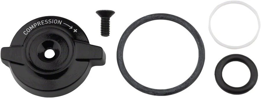 RockShox Compression Damper Knob Kit - Crown - Fits Rush RC Damper on ZEB Base A2+ (2023+)