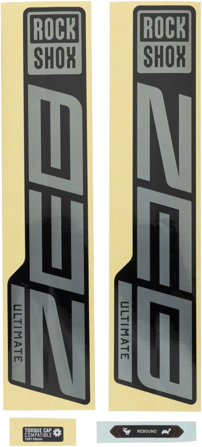 RockShox Fork Decal Kit - ZEB Ultimate - 27/29" - Gloss Rainbow Foil/High Gloss Black