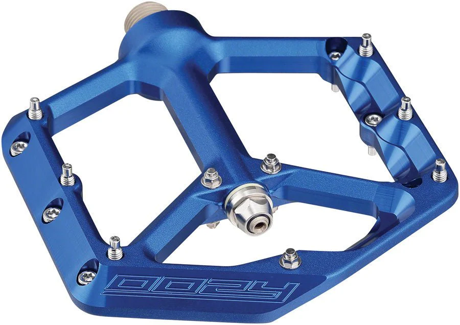 Spank Oozy Platform Pedals - Aluminum - Blue