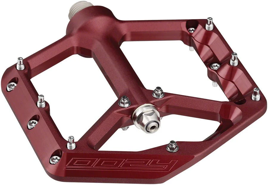 Spank Oozy Platform Pedals - Aluminum - Red