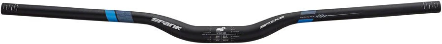 Spank Spike 800 Vibrocore Riser Handlebar: 31.8 800mm 30mm Rise Black/Blue