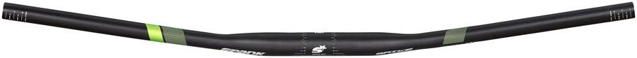 Spank Spike 800 Vibrocore Riser Handlebar: 31.8 800mm 50mm Rise Black/Green - Image 2