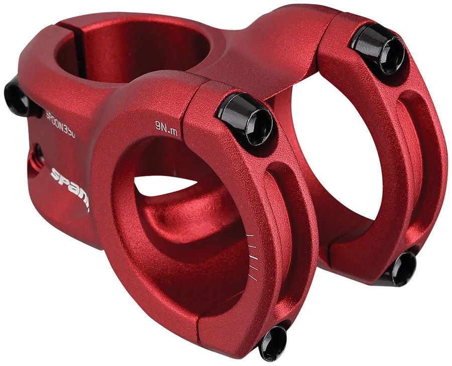 Spank Spoon 318 Stem - 43mm Length - 31.8mm Clamp - Red