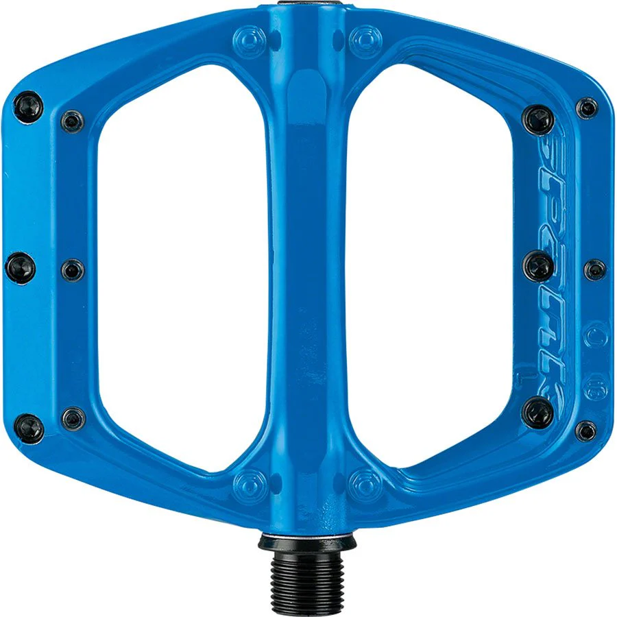 Spank Spoon DC Platform Pedals - Aluminum - 110mm Wide - Blue