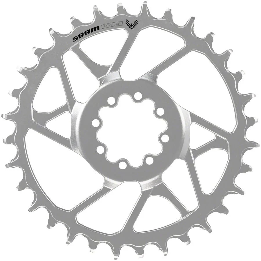 SRAM Eagle 90 T-Type Direct Mount Chainring - 32t, 12-Speed, 8-Bolt Direct Mount, 3mm Offset, Steel, Silver
