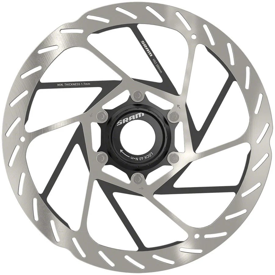 SRAM HS2 Disc Brake Rotor - Rounded - Center Lock - 200mm
