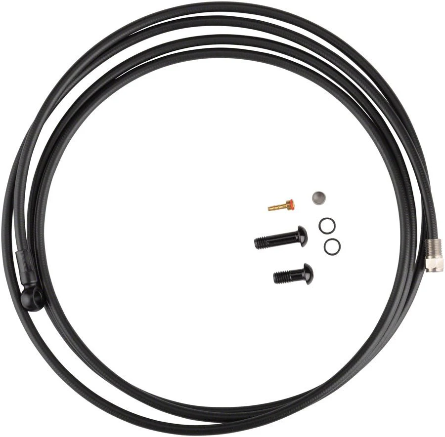 TRP Disc Brake Banjo Hose Kit - 2000 x 5.0mm - Black - Image 2