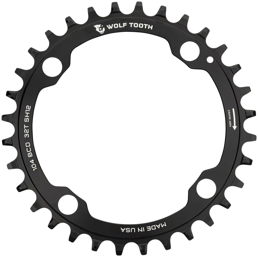 Wolf Tooth 104 BCD Chainring - 34t - Drop-Stop ST