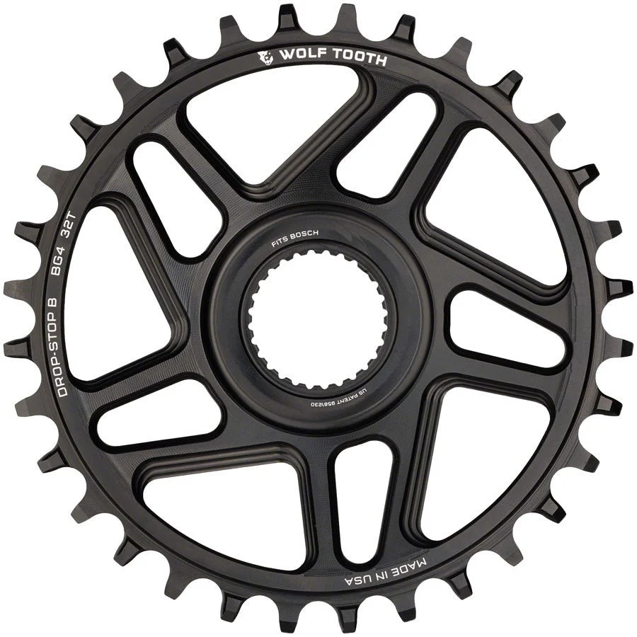 Wolf Tooth Bosch Gen 4 Direct Mount Chainring - Drop-Stop B - 34T - Black