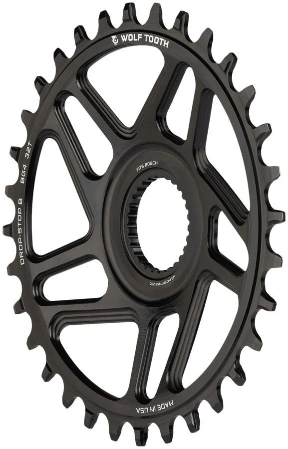 Wolf Tooth Bosch Gen 4 Direct Mount Chainring - Drop-Stop B - 34T - Black - Image 2