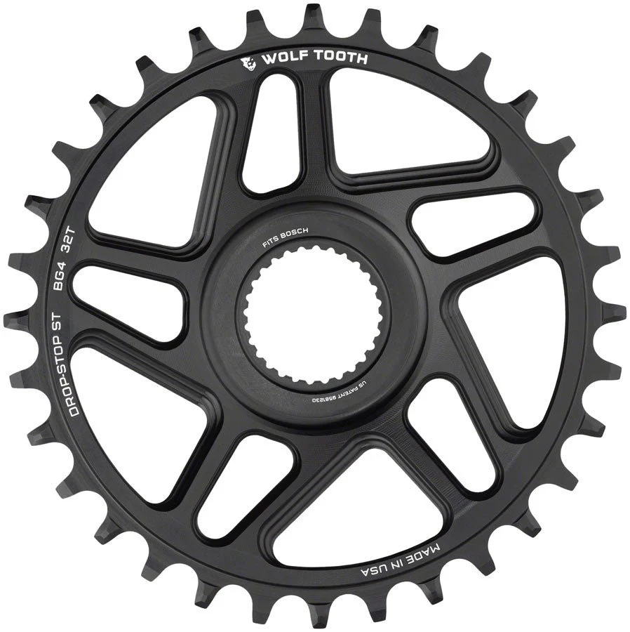 Wolf Tooth Bosch Gen 4 Direct Mount Chainring - Drop-Stop ST - 34T - Black