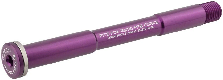 Wolf Tooth Front Thru Axle - FOX 15x110mm - Purple