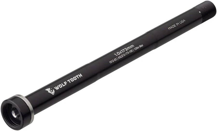 Wolf Tooth Rear Thru Axle - M12 1.0x173mm - Black