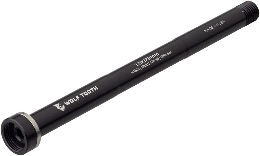 Wolf Tooth Rear Thru Axle - M12 1.5x172mm - Black