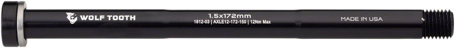 Wolf Tooth Rear Thru Axle - M12 1.5x172mm - Black - Image 2