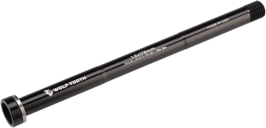 Wolf Tooth Rear Thru Axle - M12 1.5x178mm - Black