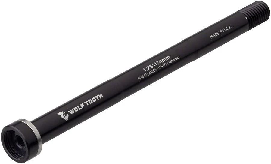 Wolf Tooth Rear Thru Axle - M12 1.75x174mm - Black