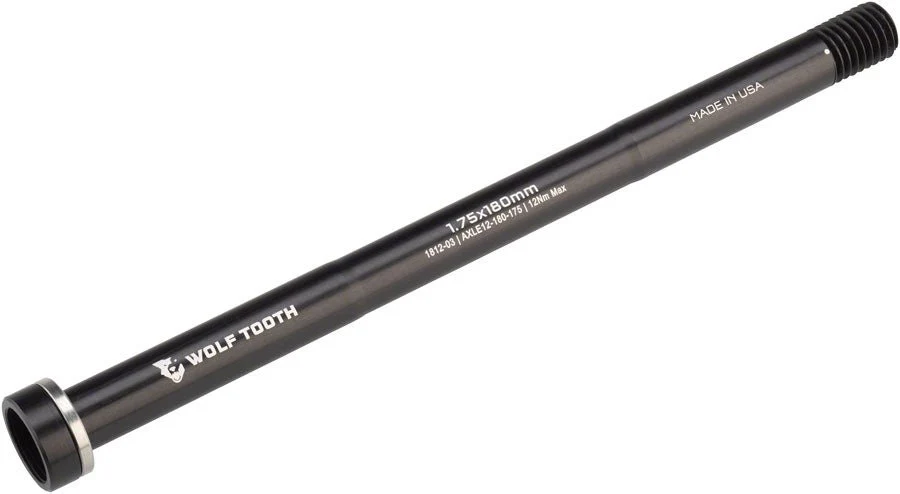 Wolf Tooth Rear Thru Axle - M12 1.75x180mm - Black