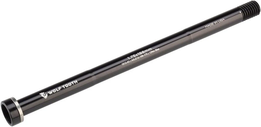 Wolf Tooth Rear Thru Axle - M12 1.75x198mm - Black