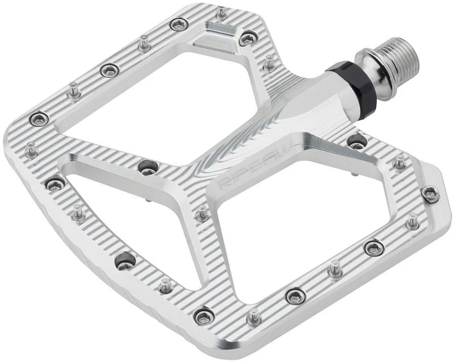 Wolf Tooth Ripsaw Aluminum Pedals - Raw Silver