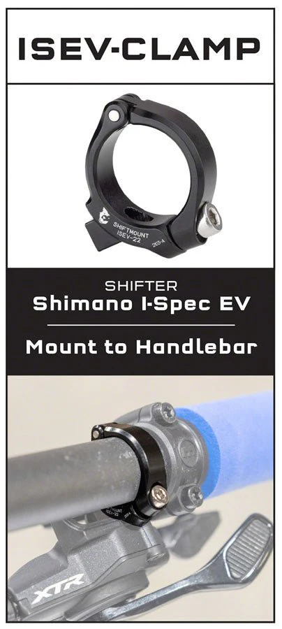 Wolf Tooth ShiftMount Clamp- I-SPEC EV Shifter to 22.2mm Handlebar Clamp - Image 2
